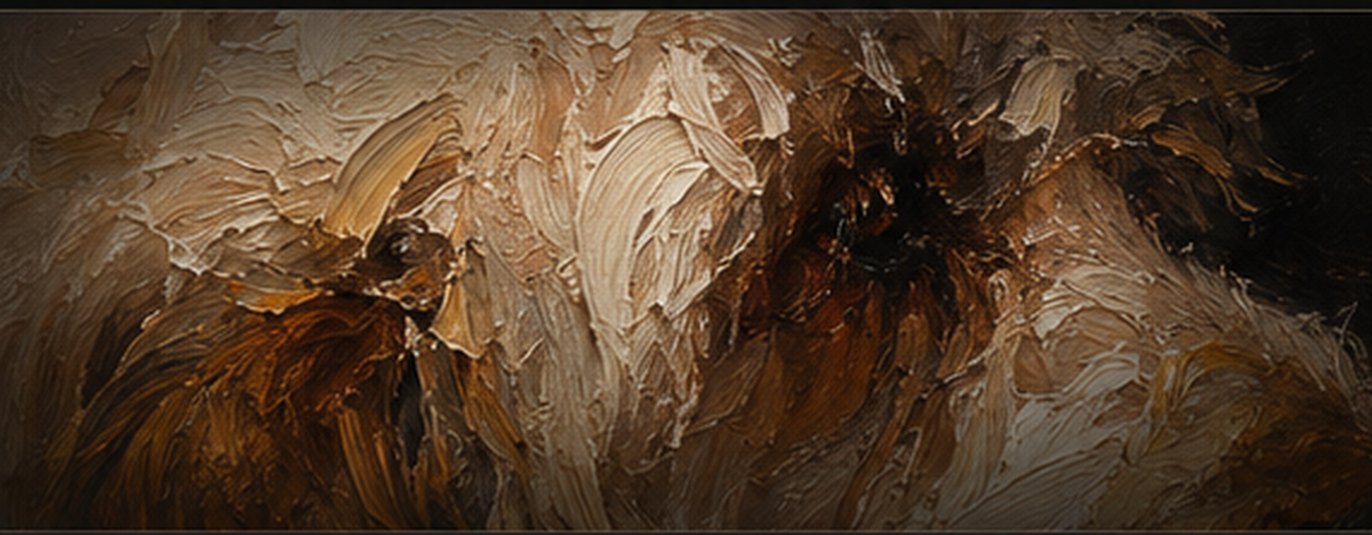 Close detail of thick, raised paint